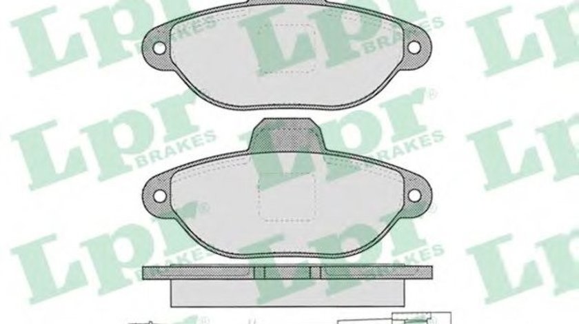 Set placute frana,frana disc FIAT PUNTO Cabriolet (176C) (1994 - 2000) LPR 05P462 piesa NOUA