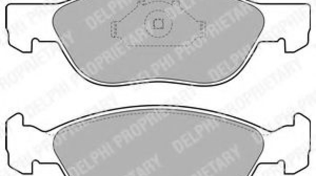 Set placute frana,frana disc FIAT PUNTO Van (188AX) (2000 - 2009) DELPHI LP1734 piesa NOUA