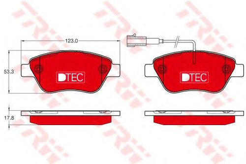 Set placute frana,frana disc FIAT PUNTO Van (199) (2008 - 2016) TRW GDB1654DTE piesa NOUA