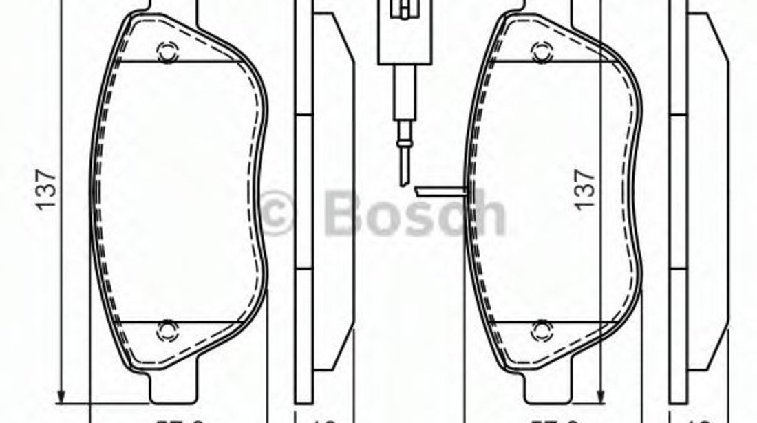 Set placute frana,frana disc FIAT QUBO (225) (2008 - 2016) BOSCH 0 986 494 464 piesa NOUA