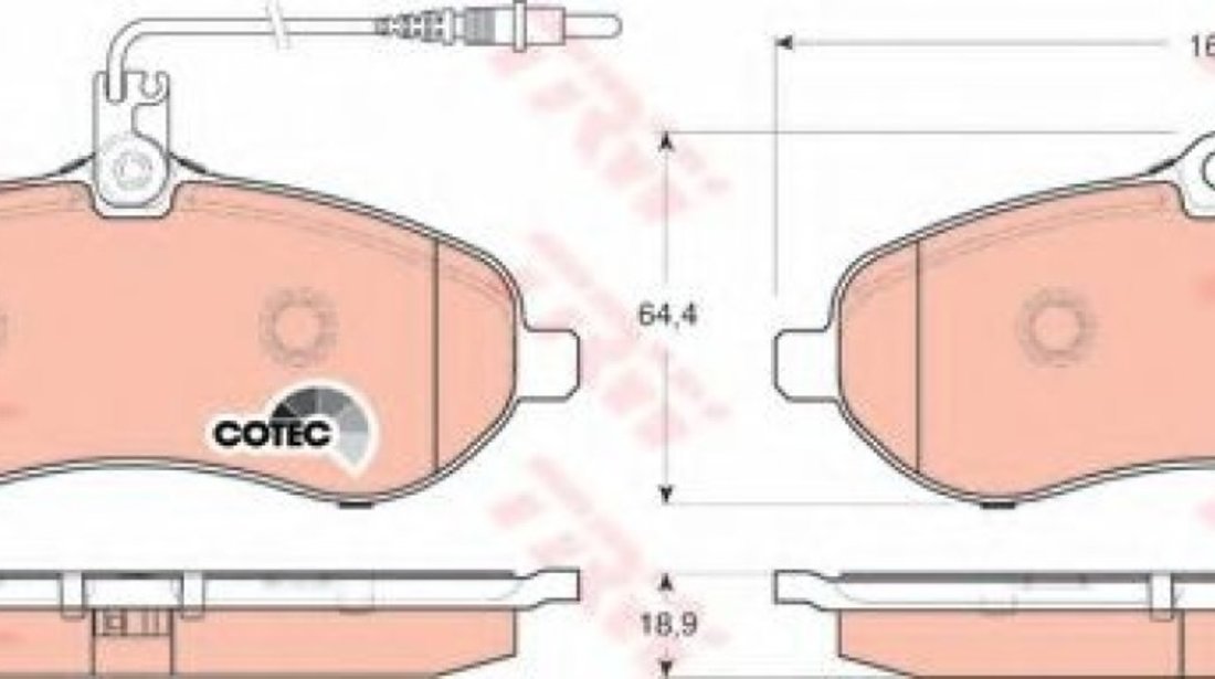 Set placute frana,frana disc FIAT SCUDO (272, 270) (2007 - 2016) TRW GDB1718 piesa NOUA