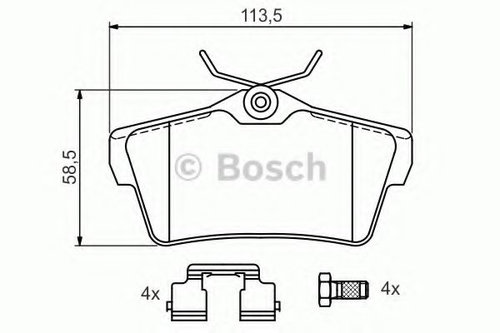 Set placute frana,frana disc FIAT SCUDO caroserie (272, 270) (2007 - 2016) BOSCH 0 986 494 192 piesa...