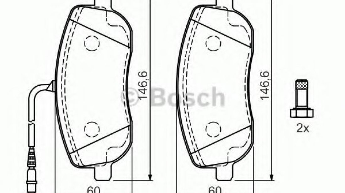 Set placute frana,frana disc FIAT SCUDO caroserie (220L) (1996 - 2006) BOSCH 0 986 424 789 piesa NOUA