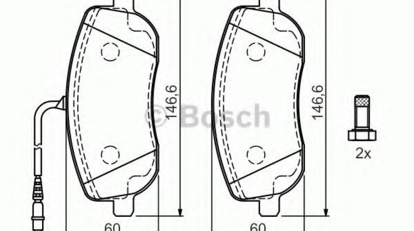 Set placute frana,frana disc FIAT SCUDO combinato (220P) (1996 - 2006) BOSCH 0 986 424 789 piesa NOUA