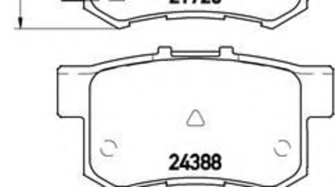 Set placute frana,frana disc FIAT SEDICI (FY) (2006 - 2016) BREMBO P 79 027 piesa NOUA