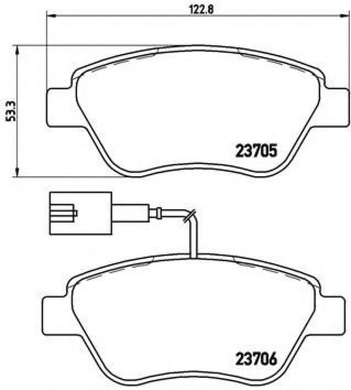 Set placute frana,frana disc FIAT STILO (192) (2001 - 2010) BREMBO P 23 085 piesa NOUA