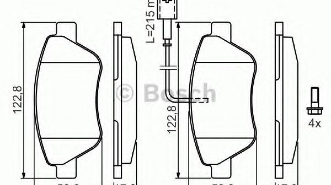 Set placute frana,frana disc FIAT STILO (192) (2001 - 2010) BOSCH 0 986 424 597 piesa NOUA