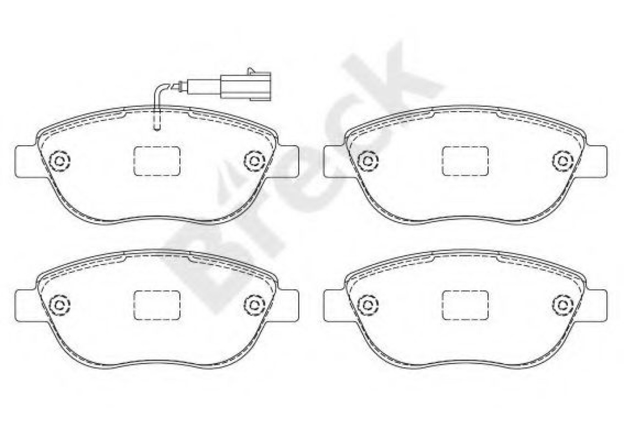 Set placute frana,frana disc FIAT STILO Multi Wagon (192) (2003 - 2008) Break 23708 00 701 10 piesa NOUA