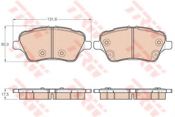 Set placute frana,frana disc FORD B-MAX (JK) (2012 - 2016) TRW GDB1959 piesa NOUA