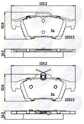 Set placute frana,frana disc FORD C-MAX II (DXA) (2010 - 2016) COMLINE CBP01629 piesa NOUA