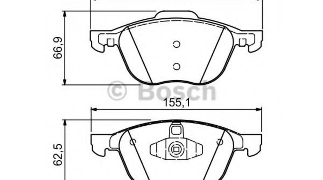 Set placute frana,frana disc FORD C-MAX II (DXA) (2010 - 2016) BOSCH 0 986 424 794 piesa NOUA