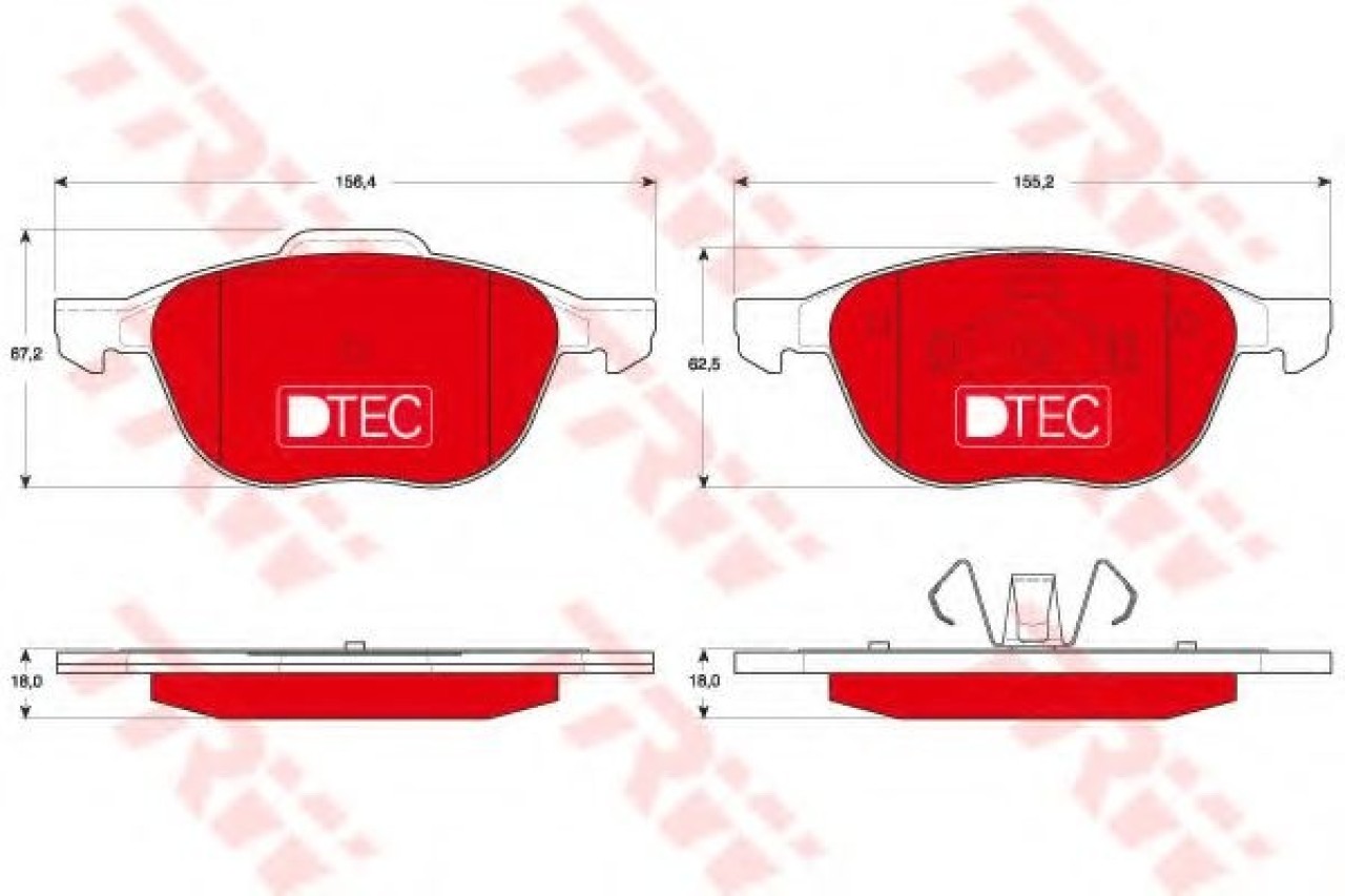 Set placute frana,frana disc FORD C-MAX II Van (2010 - 2016) TRW GDB1583DTE piesa NOUA