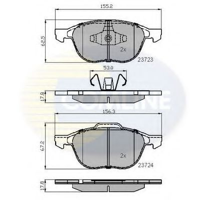 Set placute frana,frana disc FORD C-MAX II Van (2010 - 2016) COMLINE CBP01323 piesa NOUA