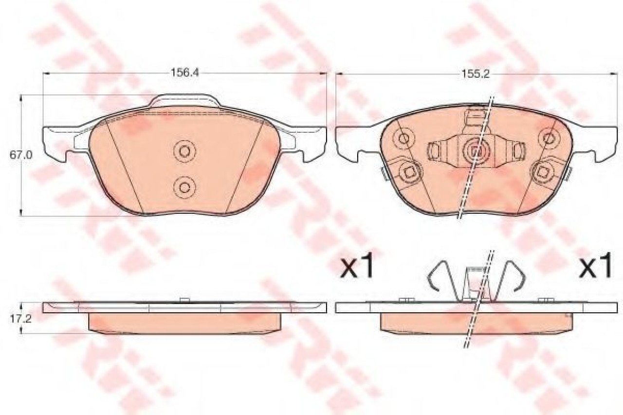 Set placute frana,frana disc FORD C-MAX II Van (2010 - 2016) TRW GDB2059 piesa NOUA