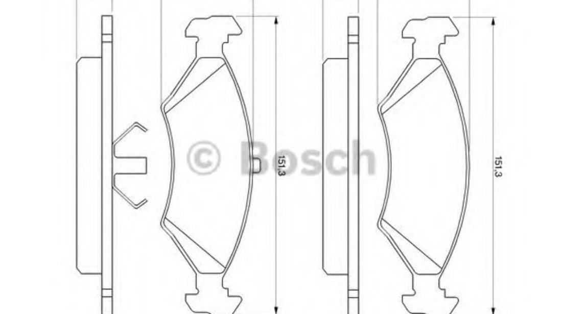 Set placute frana,frana disc FORD COURIER (JV) (1998 - 2016) BOSCH 0 986 466 402 piesa NOUA