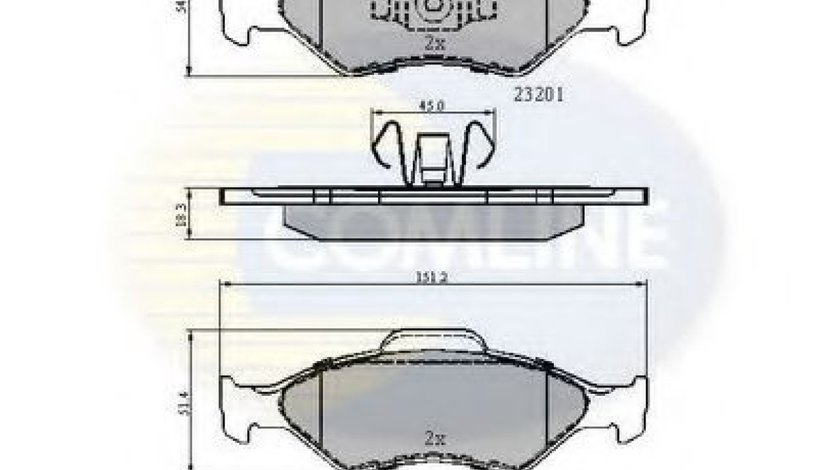 Set placute frana,frana disc FORD FIESTA IV (JA, JB) (1995 - 2002) COMLINE CBP0899 piesa NOUA