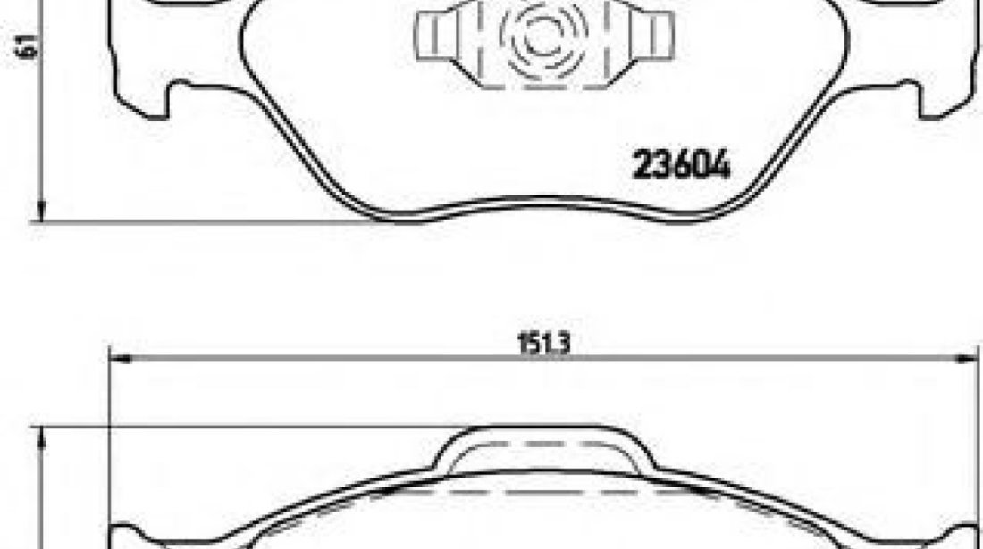 Set placute frana,frana disc FORD FIESTA V (JH, JD) (2001 - 2010) BREMBO P 24 055 piesa NOUA