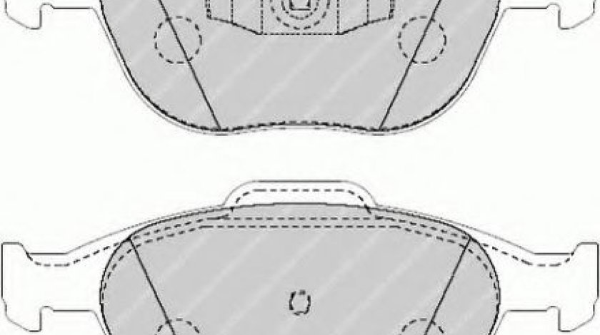 Set placute frana,frana disc FORD FIESTA V (JH, JD) (2001 - 2010) FERODO FVR1568 piesa NOUA