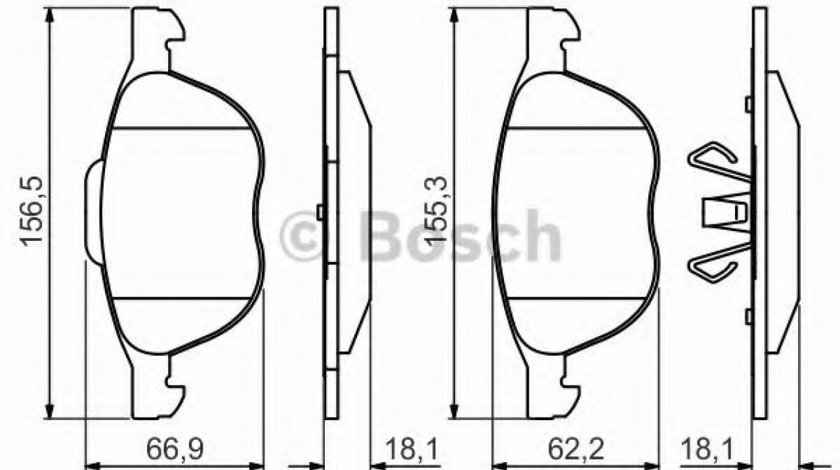 Set placute frana,frana disc FORD FOCUS C-MAX (2003 - 2007) BOSCH 0 986 495 215 piesa NOUA