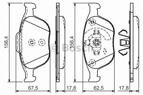 Set placute frana,frana disc FORD FOCUS (DAW, DBW) (1998 - 2007) BOSCH 0 986 495 066 piesa NOUA