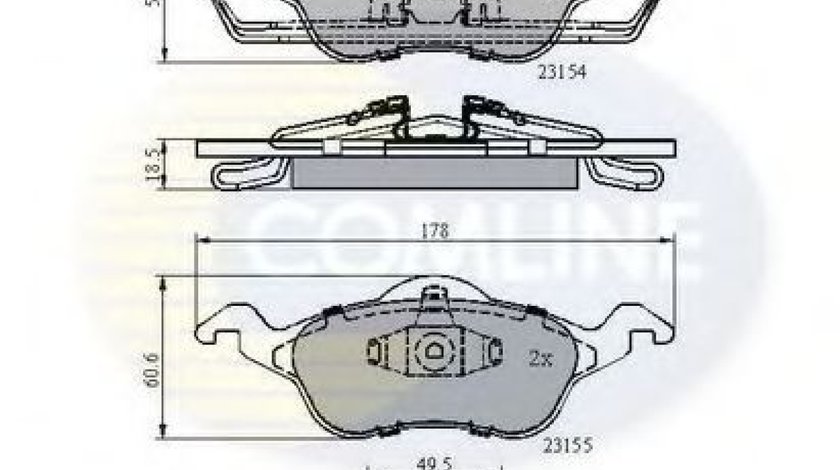 Set placute frana,frana disc FORD FOCUS (DAW, DBW) (1998 - 2007) COMLINE CBP0490 piesa NOUA