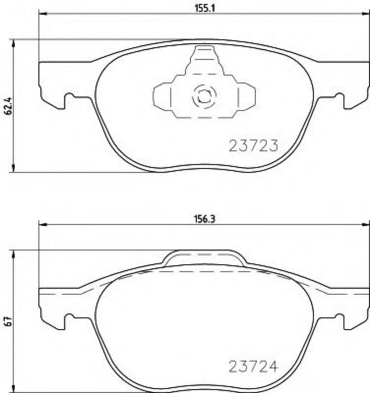 Set placute frana,frana disc FORD FOCUS II Combi (DA) (2004 - 2012) TEXTAR 2372301 piesa NOUA