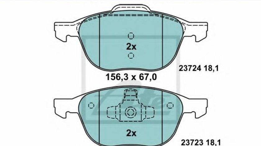 Set placute frana,frana disc FORD FOCUS II Combi (DA) (2004 - 2012) ATE 13.0470-7193.2 piesa NOUA