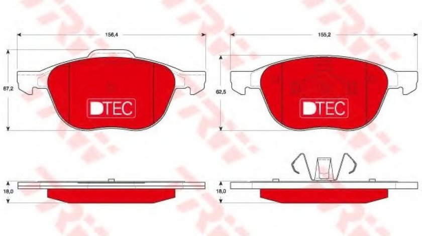 Set placute frana,frana disc FORD FOCUS II (DA) (2004 - 2012) TRW GDB1583DTE piesa NOUA