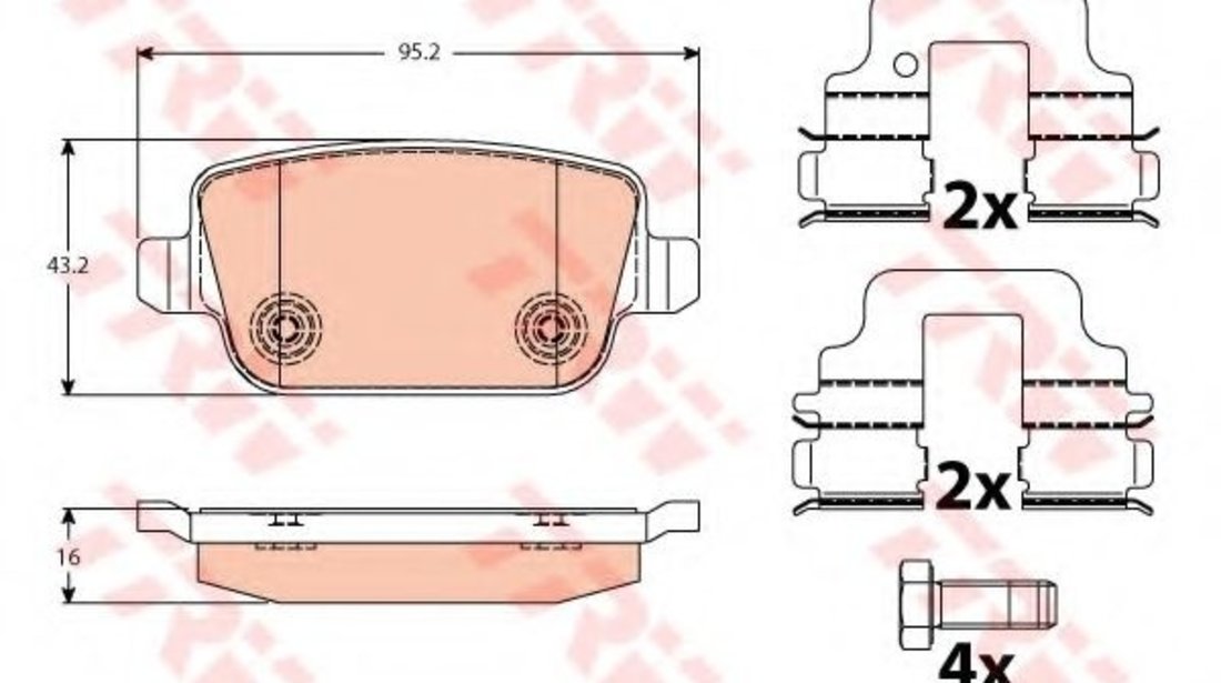 Set placute frana,frana disc FORD FOCUS II (DA) (2004 - 2012) TRW GDB1732 piesa NOUA