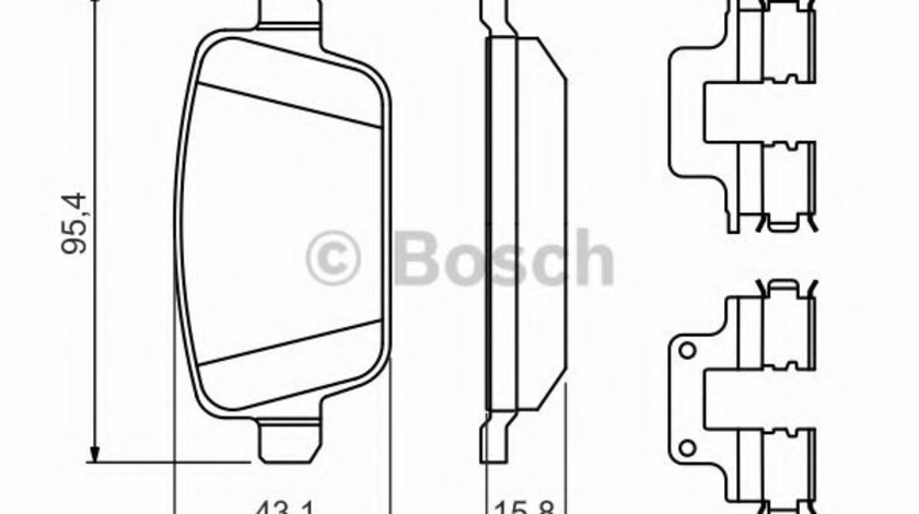 Set placute frana,frana disc FORD FOCUS II (DA) (2004 - 2012) BOSCH 0 986 494 639 piesa NOUA