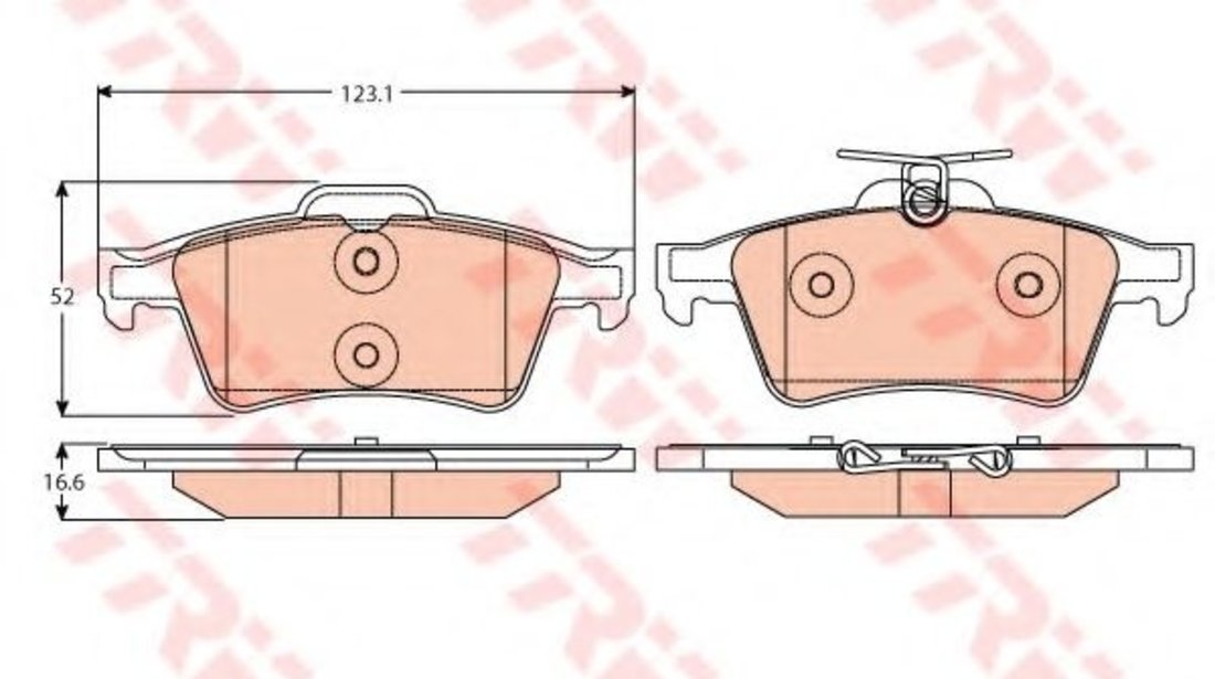 Set placute frana,frana disc FORD FOCUS III Turnier (2010 - 2016) TRW GDB2086 piesa NOUA