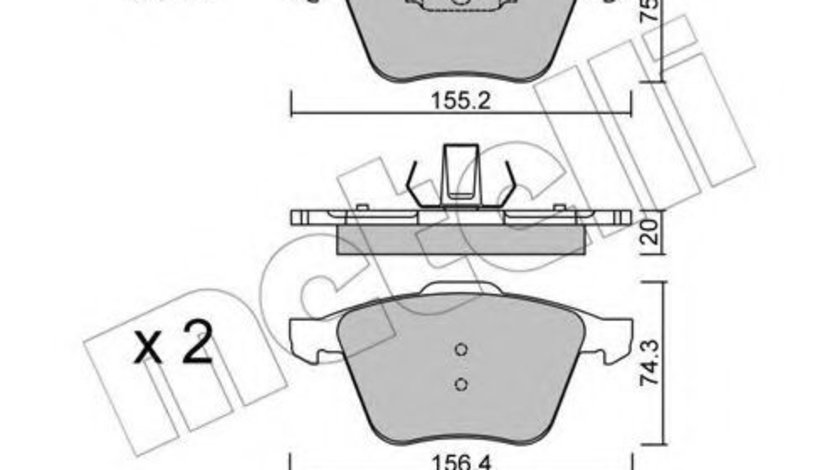 Set placute frana,frana disc FORD GALAXY (WA6) (2006 - 2015) METELLI 22-0599-1 piesa NOUA