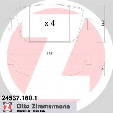 Set placute frana,frana disc FORD GALAXY (WA6) (2006 - 2015) ZIMMERMANN 24537.160.1 piesa NOUA