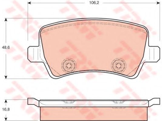 Set placute frana,frana disc FORD GALAXY (WA6) (2006 - 2015) TRW GDB1685 piesa NOUA