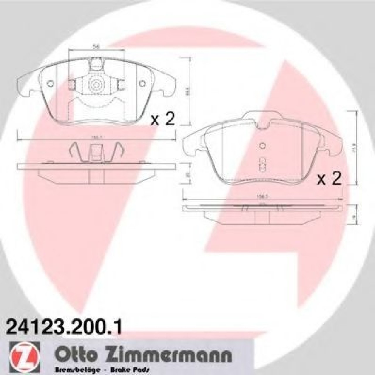 Set placute frana,frana disc FORD GALAXY (WA6) (2006 - 2015) ZIMMERMANN 24123.200.1 piesa NOUA