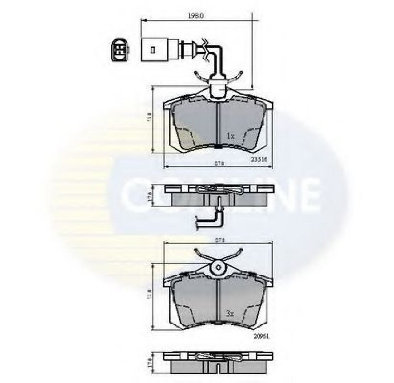 Set placute frana,frana disc FORD GALAXY (WGR) (1995 - 2006) COMLINE CBP1797 piesa NOUA