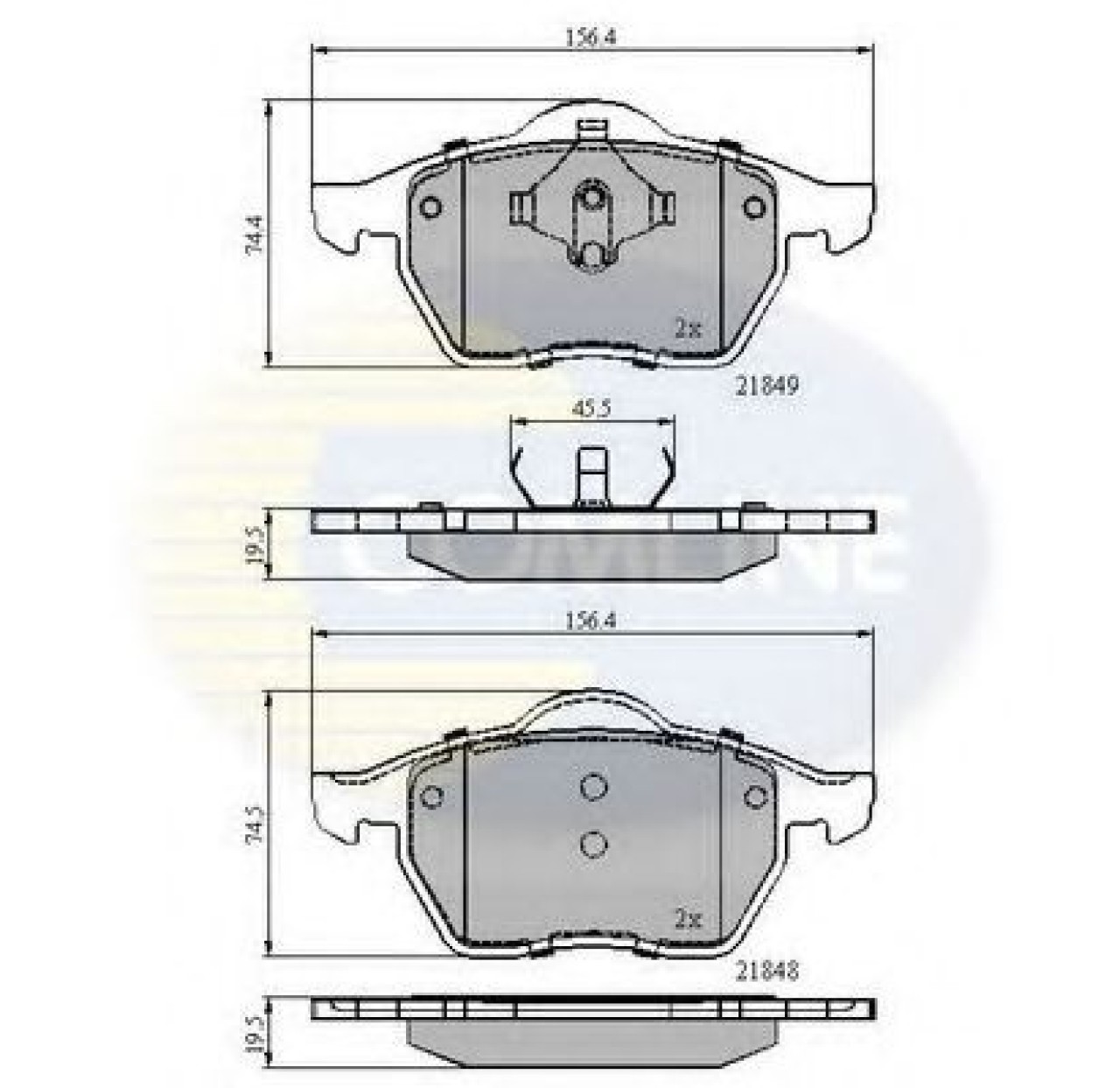 Set placute frana,frana disc FORD GALAXY (WGR) (1995 - 2006) COMLINE CBP0715 piesa NOUA