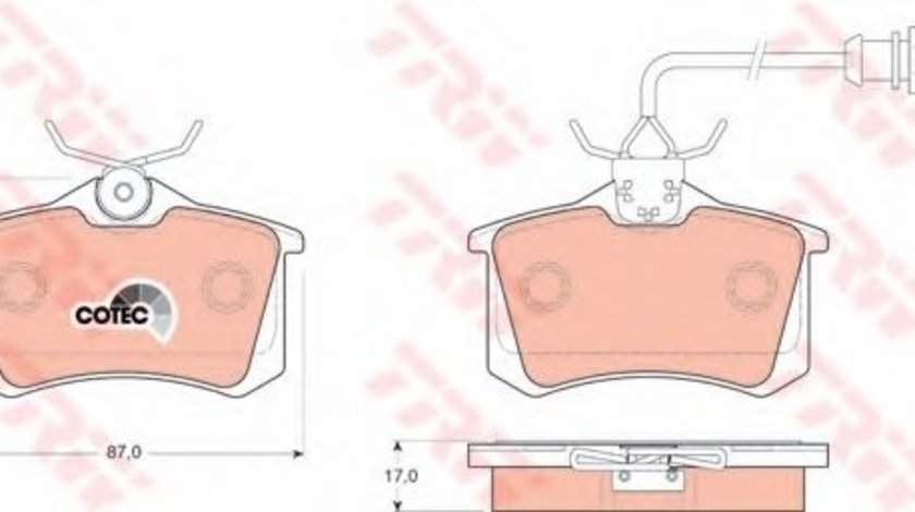 Set placute frana,frana disc FORD GALAXY (WGR) (1995 - 2006) TRW GDB1415 piesa NOUA