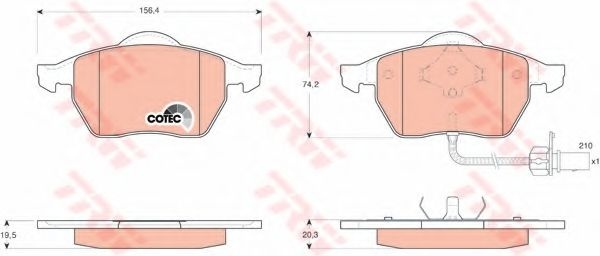 Set placute frana,frana disc FORD GALAXY (WGR) (1995 - 2006) TRW GDB1440 piesa NOUA