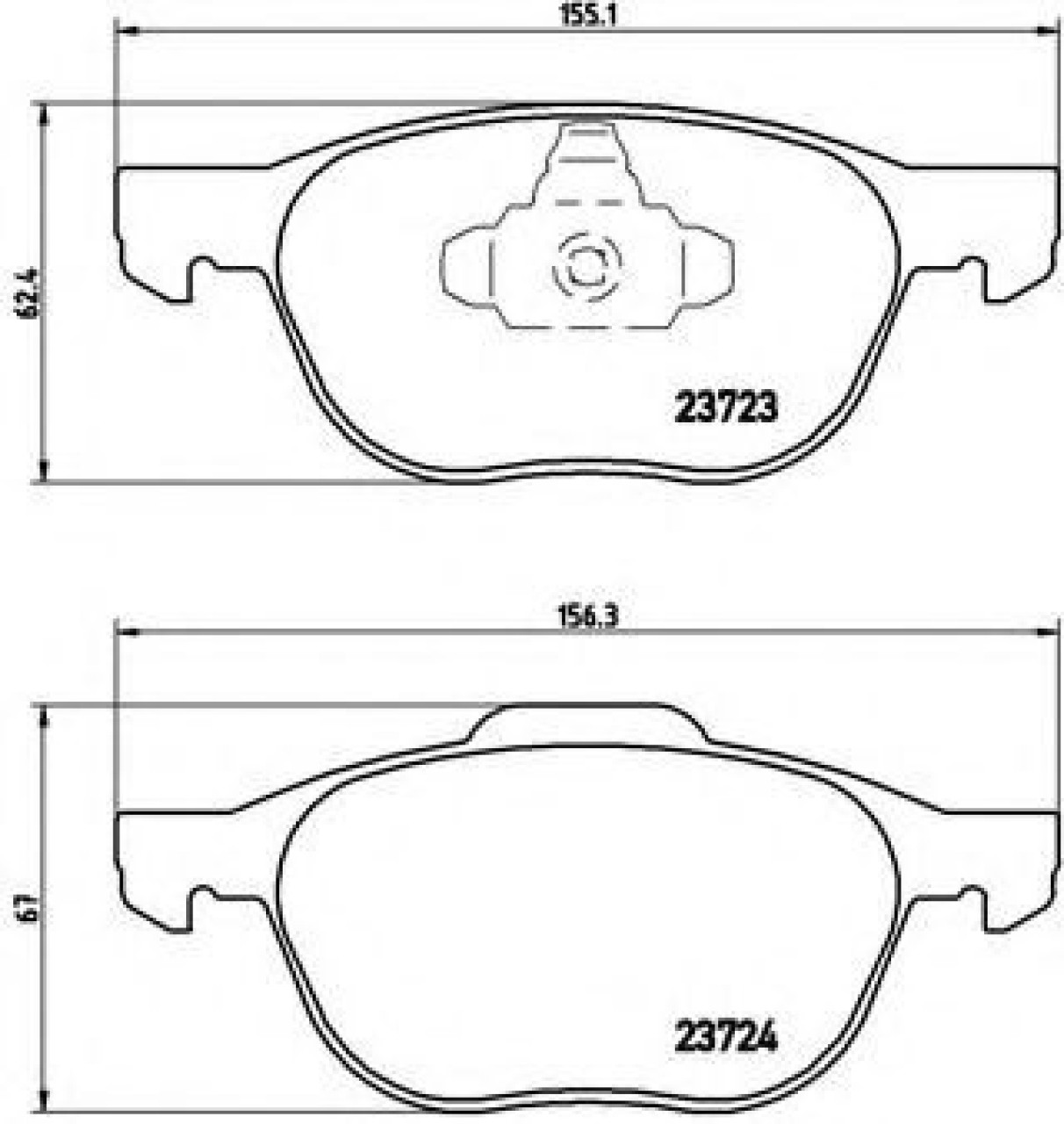 Set placute frana,frana disc FORD GRAND C-MAX Van (2010 - 2016) BREMBO P 24 061 piesa NOUA