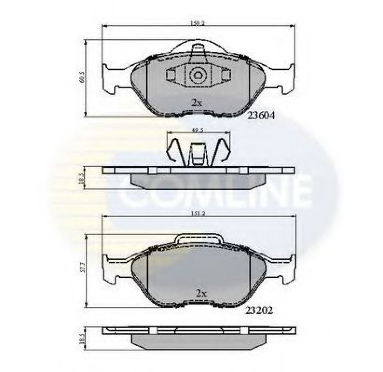 Set placute frana,frana disc FORD KA (RB) (1996 - 2008) COMLINE CBP0891 piesa NOUA