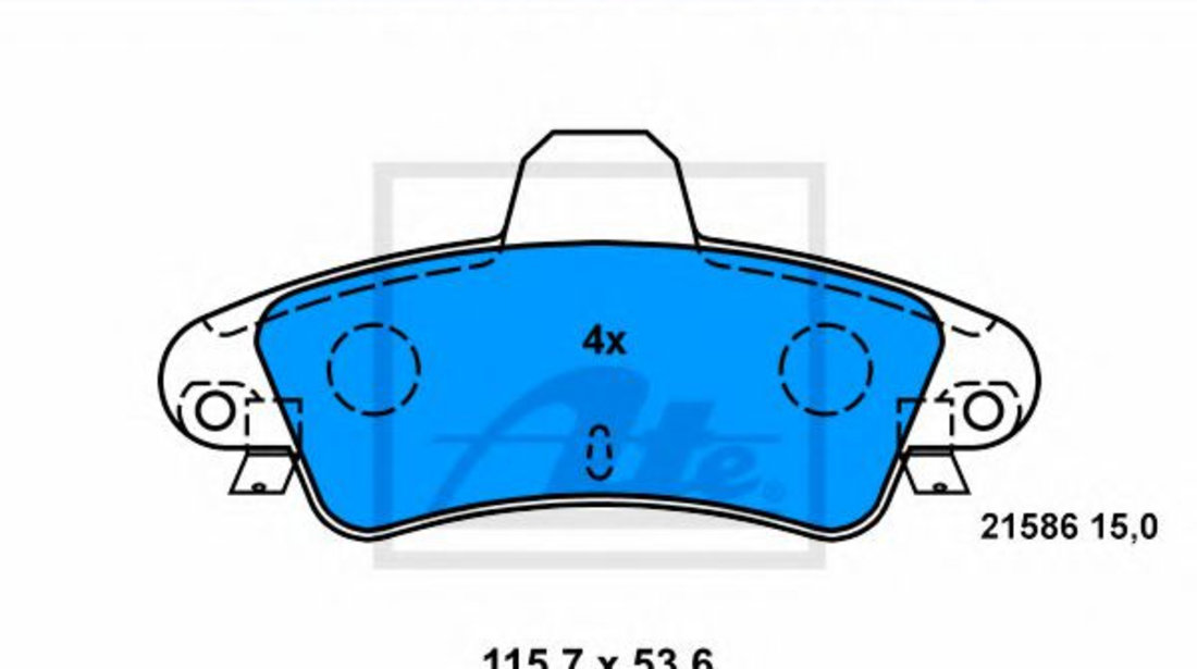 Set placute frana,frana disc FORD MONDEO II (BAP) (1996 - 2000) ATE 13.0460-3963.2 piesa NOUA