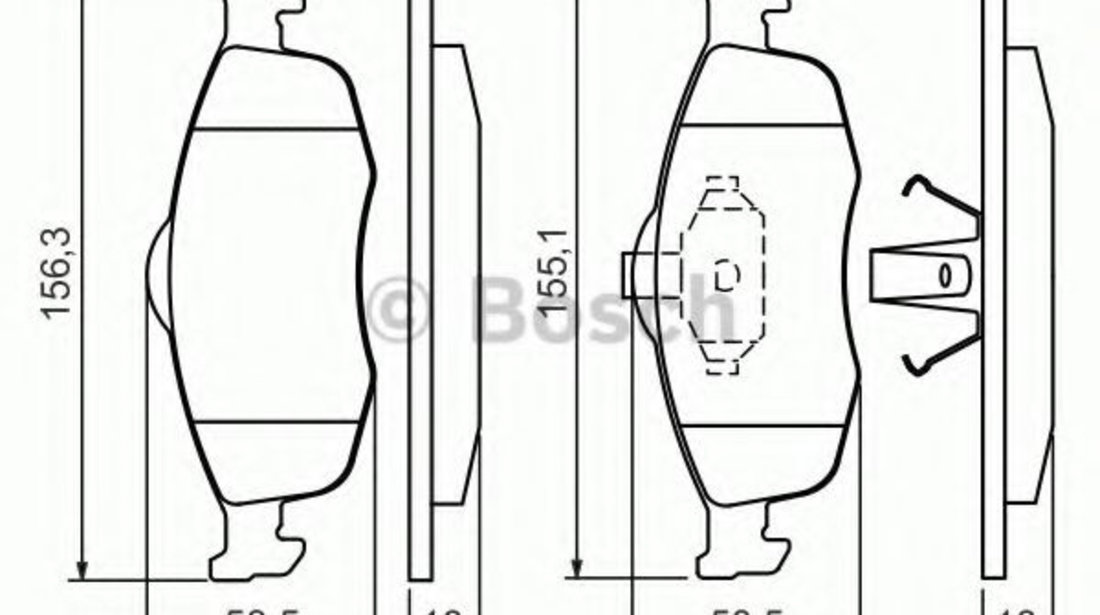 Set placute frana,frana disc FORD MONDEO II (BAP) (1996 - 2000) BOSCH 0 986 460 969 piesa NOUA