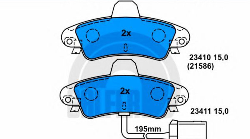 Set placute frana,frana disc FORD MONDEO II Combi (BNP) (1996 - 2000) GALFER B1.G102-0886.2 piesa NOUA