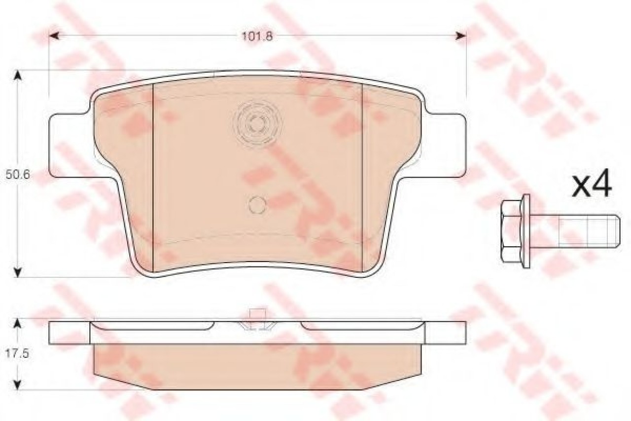 Set placute frana,frana disc FORD MONDEO III (B5Y) (2000 - 2007) TRW GDB1988 piesa NOUA