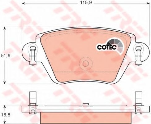 Set placute frana,frana disc FORD MONDEO III Combi (BWY) (2000 - 2007) TRW GDB1525 piesa NOUA