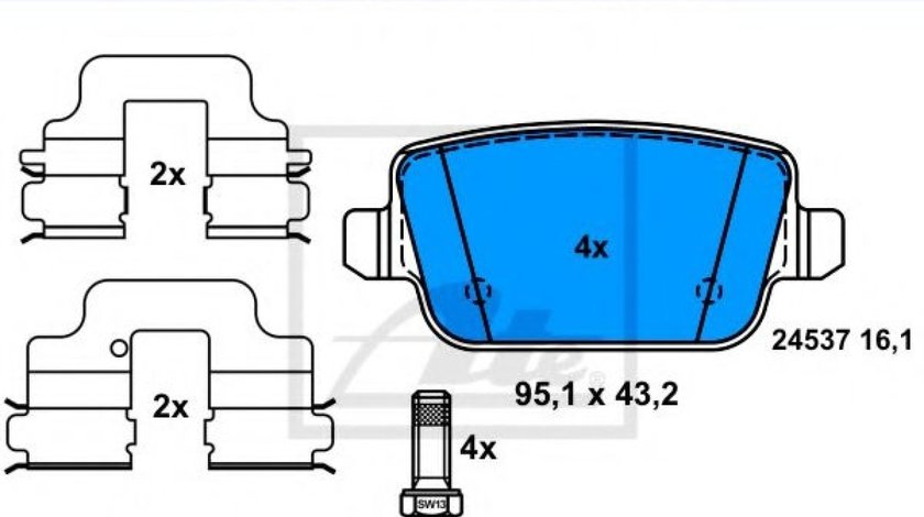 Set placute frana,frana disc FORD MONDEO IV (BA7) (2007 - 2016) ATE 13.0460-2723.2 piesa NOUA