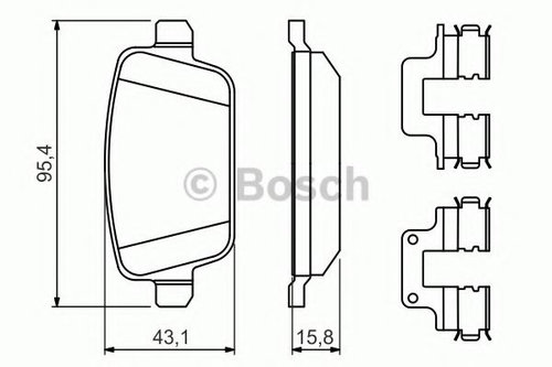 Set placute frana,frana disc FORD MONDEO IV Turnier (BA7) (2007 - 2016) BOSCH 0 986 494 639 piesa NO...