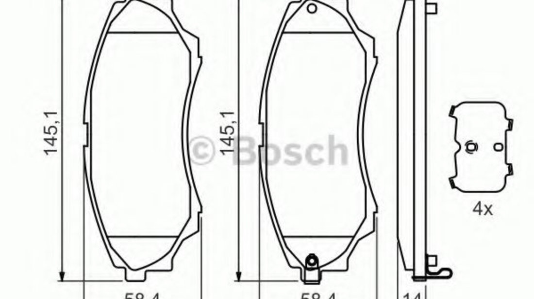 Set placute frana,frana disc FORD RANGER (ER, EQ) (1998 - 2006) BOSCH 0 986 494 323 piesa NOUA