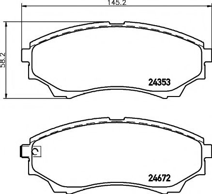 Set placute frana,frana disc FORD RANGER (ER, EQ) (1998 - 2006) TEXTAR 2435301 piesa NOUA